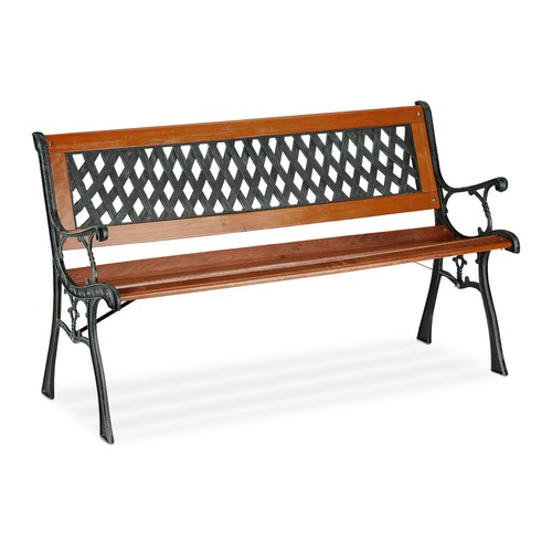 Banc jardin places - places, brun