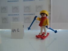 PLAYMOBIL vintage city sports d'hiver enfant garçon skis du set 3467 de 1984 #1