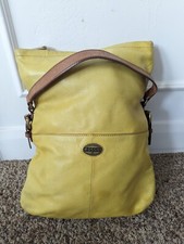 Vintage Fossil Leather bag Knap Sack Expandable Y2K