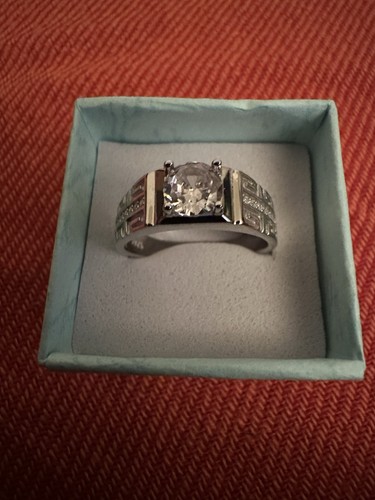 Bague argent sertie - en,
