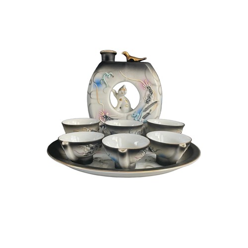 Service saké porcelaine - service, en