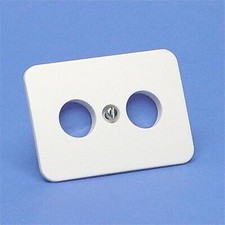 Niko 32-697-01 Centerplate for 2x Coax/Speaker, PR20 White