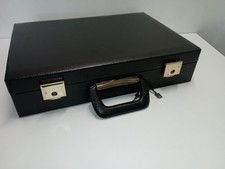 Mallette Noire Vintage simili Cuir + Clés