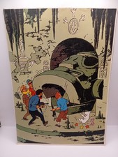 Planche Cartonné Du puzzle du chèque Tintin des années 70 Vol 714 Sydney