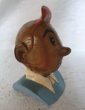 Rare Wooden Tintin Bust - Made Retro 