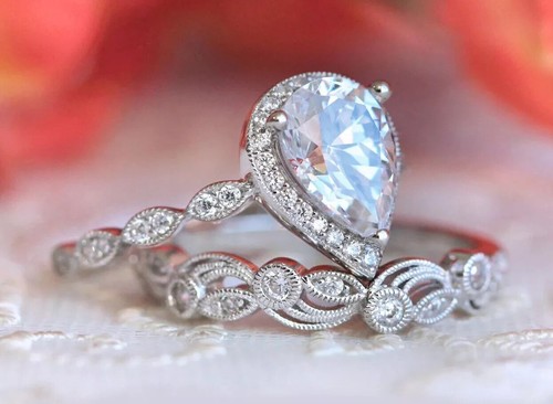 Bague mariée art déco - de,