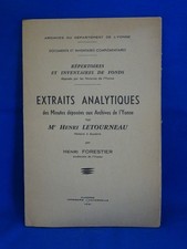 FORESTIER EXTRAITS DES MINUTES