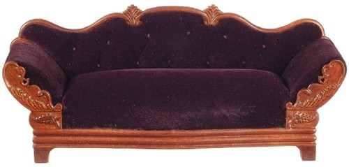 Canapé settee rouge foncé - canapé,