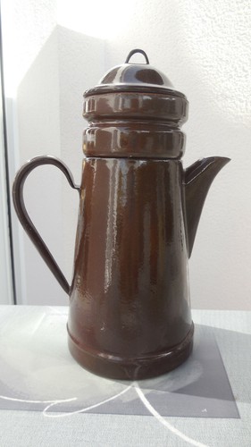 Cafetiere emaillee ancienne - cafetiere,