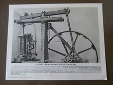 BOLT & WATT ROTARY STEAM MACHINE (1788) & 1969 Heliogravure & 