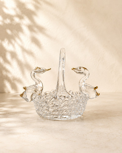 Murano style spun - glass, basket