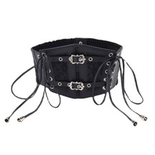 UK Femme Punk PU Cuir Ceinture
