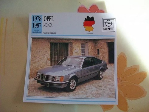 Carte fiche auto opel monza - ,
