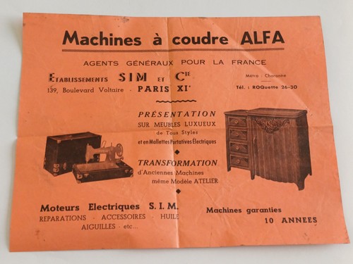 Prospectus publicitaire ancien