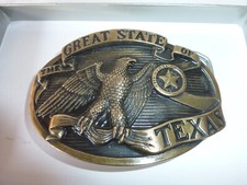 Solid Brass Metals, High Mesa Texas State Heritage Very Rare Belt Buckle 