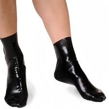 Black Natural Latex Socks Handmade