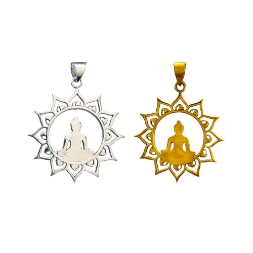 Pendentif bouddha méditation - pendentif,