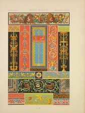 RAop009 Pompeii Herculaneum Mosaic Wall Painting Frieze Fauna Polybe