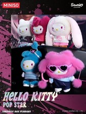 Miniso Hello Kitty Pop Star Series Plush Confirmed  Blind Box Figure Gift Toy