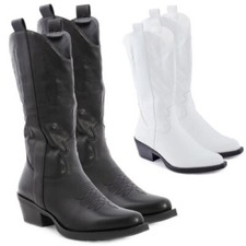 Bottes Femme Santiags Cow-Boy Western Camperos Chaussures Hiver Toocool 2C8X9003