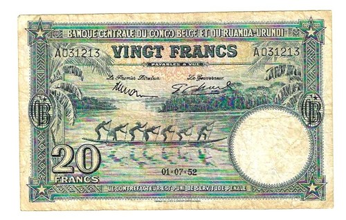 Billet congo belge - belge,