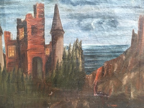 Très belle peinture château - belle,