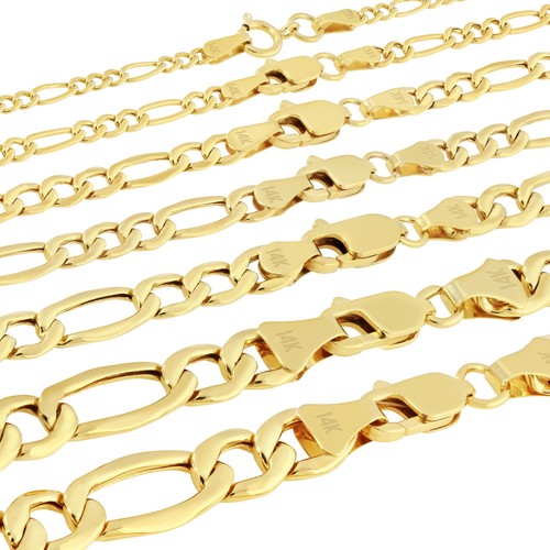 14k jaune 2mm - 2mm-7.5mm, figaro