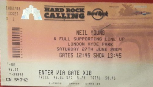 Billet ticket concert neil - billet,