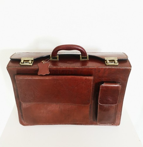 Vintage cartable cuir - en,