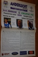 programme )) RSC ANDERLECHT CV