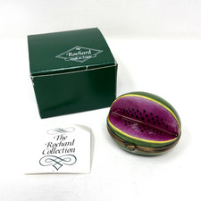 Vintage Peint Main Rochard Limoges France Watermelon Trinket Bee Clasp w Box