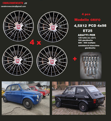 Jantes lega fiat - 126, 500