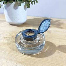 Antique Glass & Metal Inkwell Early 20th Century Office Decor Vintage Writing