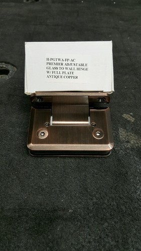 Shower door hinge - shower, copper