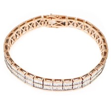 Bracelet diamant K18WG/PG 11,30 ct - Livraison gratuite authentique depuis...