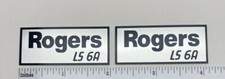 Rogers LS 6A Speaker Grill Badge Logo Silver Black Border Custom Aluminum 