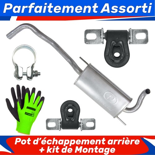 Pot échappement arrière - pot,