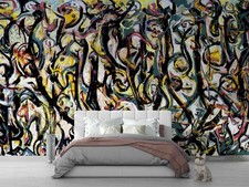 3D Jackson Pollock Abstract Self-adhesive Removeable Wallpaper Wall Mural