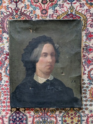 Hst portrait femme au - femme,