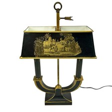 VTG Italian Tole Bouillotte Lamp - French Hollywood Regency 1950s Toleware 16”