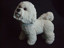 Statue de collection LEONARDO - chien BICHON FRISE  DEBOUT