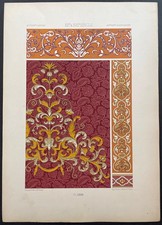 XVIe et XVIIe siècles Tentures Lithographie couleur de 1869 par Dufour & Durin