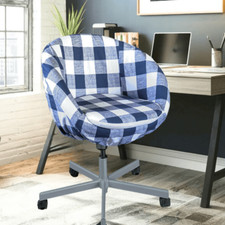 Navy Blue Buffalo Check Plaid Slip Cover, Compatible with IKEA SKRUVSTA