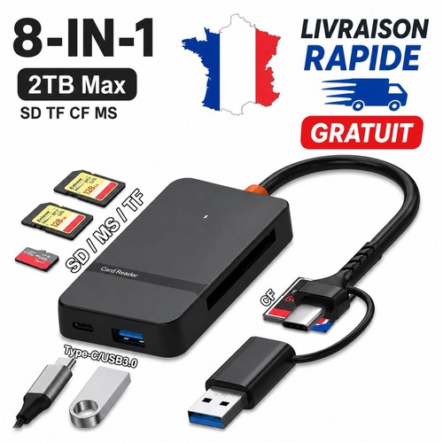 Lecteur cartes 1 usb - lecteur,