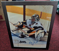 RICK JEANNERET HOF 12 Ryan Miller Signed Autographed Auto Photo Buffalo Sabres