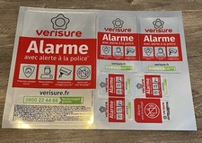 VERISURE Plaque 7 Autocollants  Authentique 2025 alarme VERISURE NEUF Alarme🚨