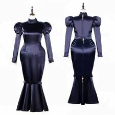 Sissy girl maid Black satin dress lockable cosplay costume Tailor-made