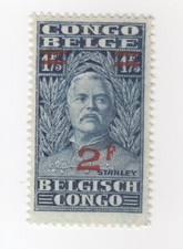 CONGO BELGE, 2/1,75Fr, Timbres