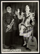 Clowns Bouly & Culbuto. Photographed signed circa 1950. Photonub. Cirque Médrano