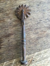Antique dough cutter, wrought iron pastry wheel late 18th century